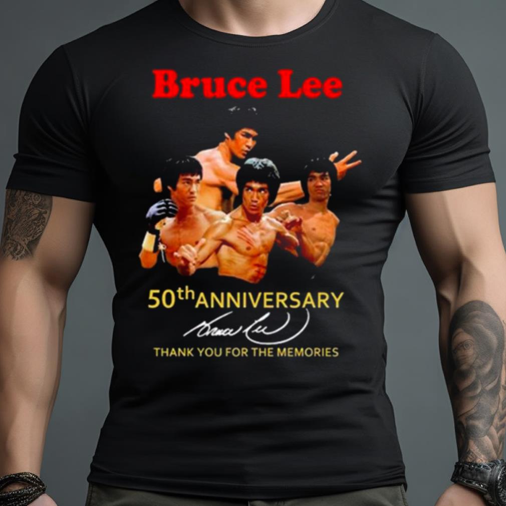 Bruce Lee 50th Anniversary Signature Thank You For The Memories Shirt