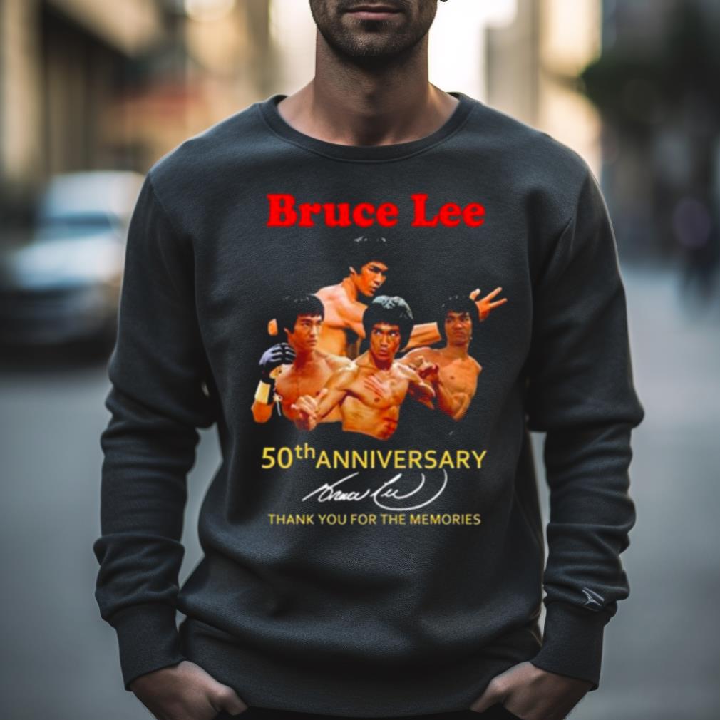 Bruce Lee 50th Anniversary Signature Thank You For The Memories Shirt