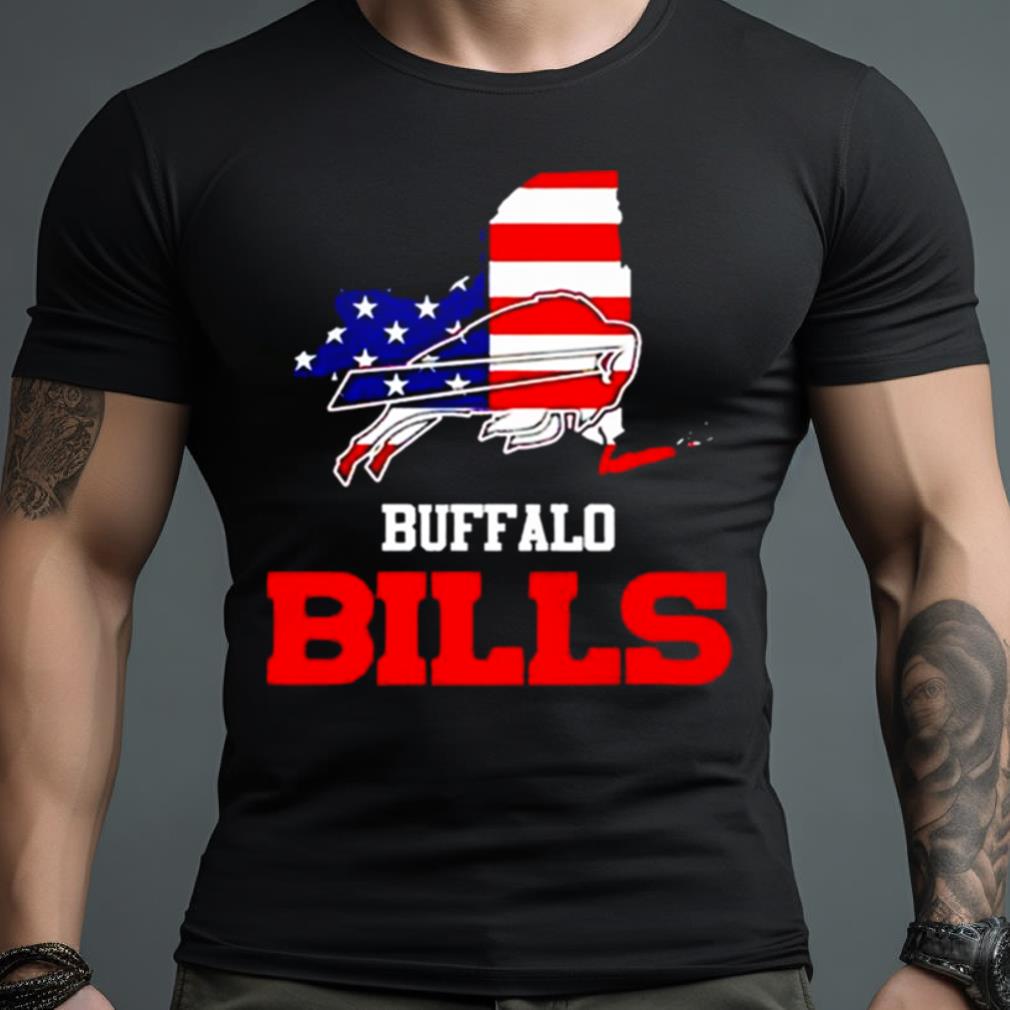 Buffalo Bills Map Usa Flag Shirt