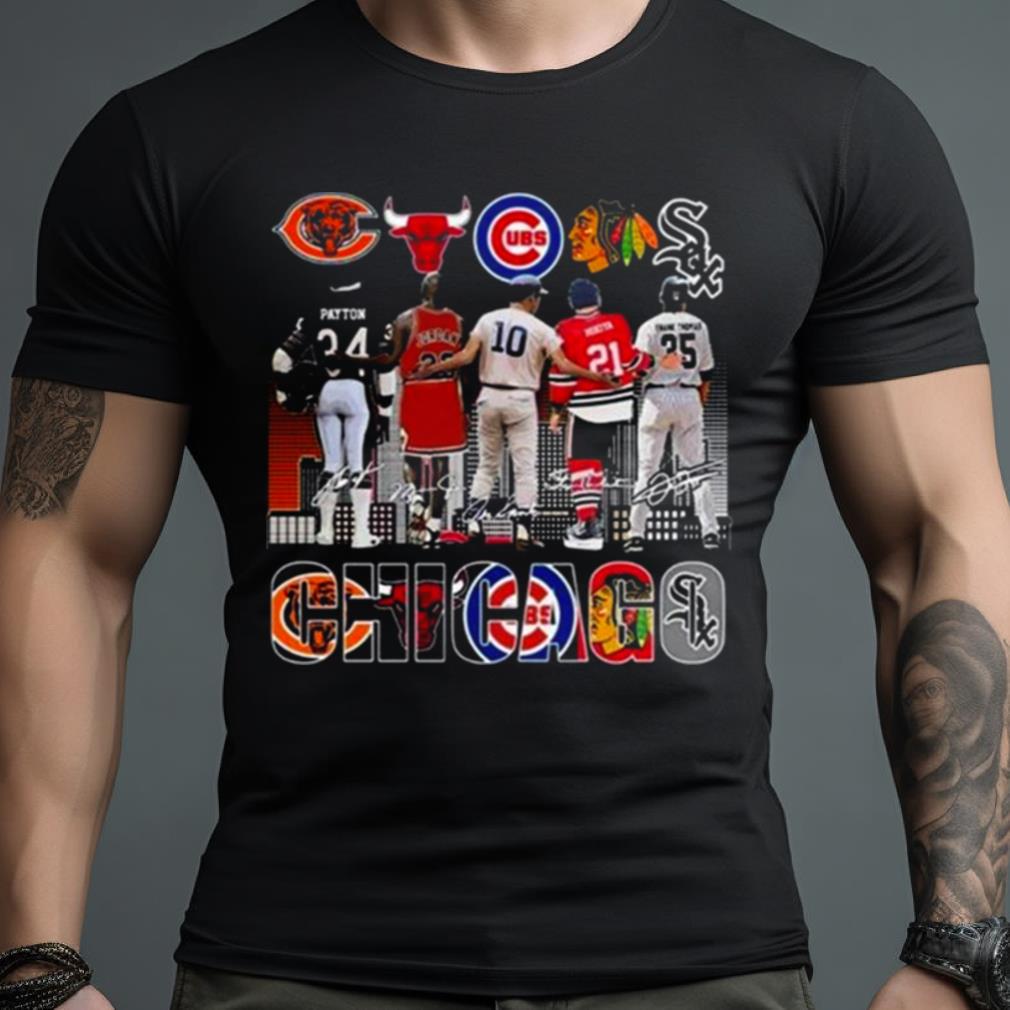 Chicago Payton Jordan Ron Santo Mikiya And Thomas Skyline Signatures 2023  Shirt