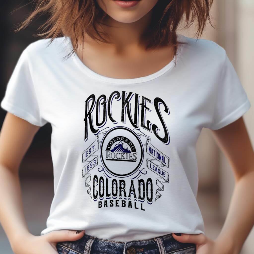 Colorado Rockies Collection Distressed Rock T Shirt Colorado Rockies Collection Distressed Rock T Shirt