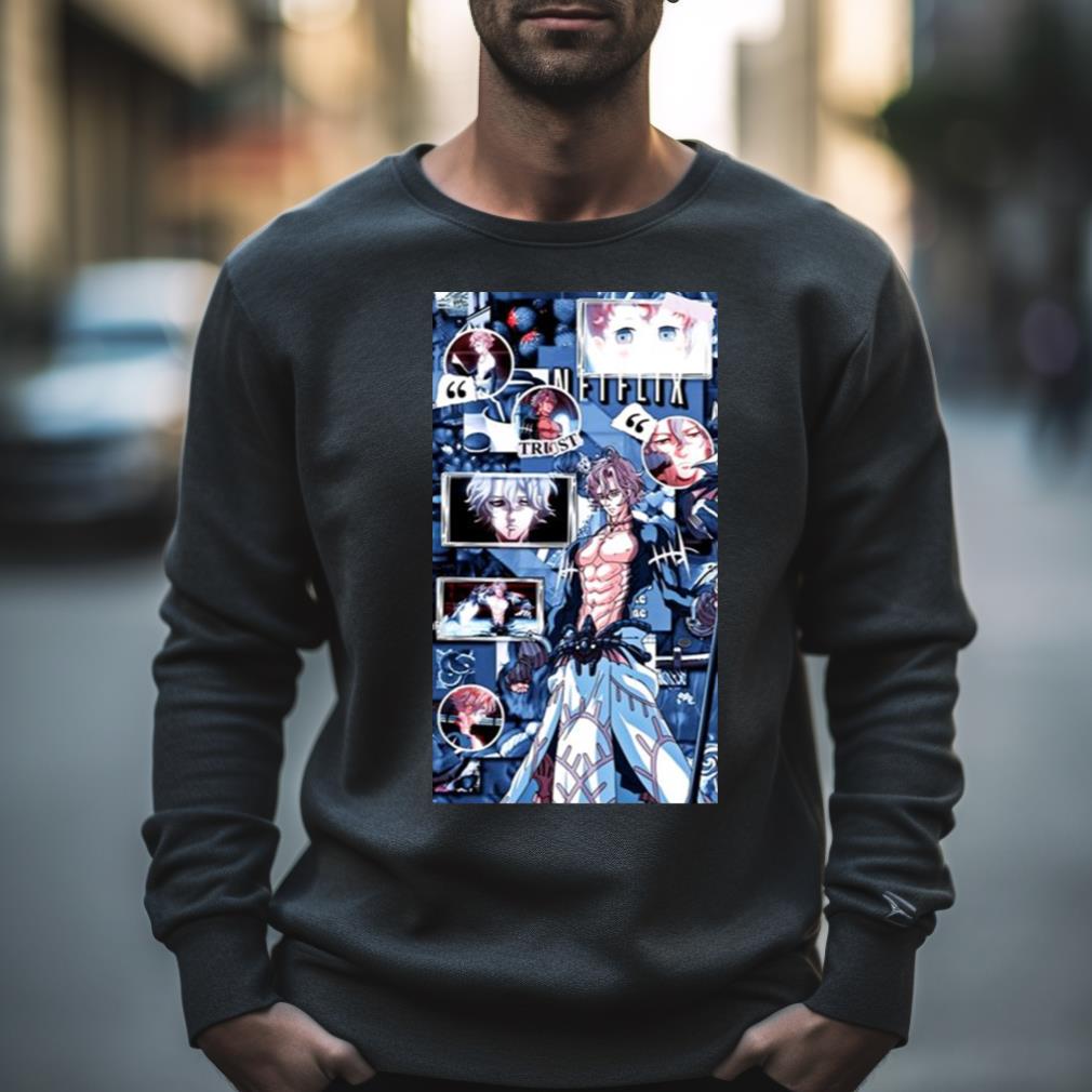 Colored Illustration Poseidon Japan Anime Shirt