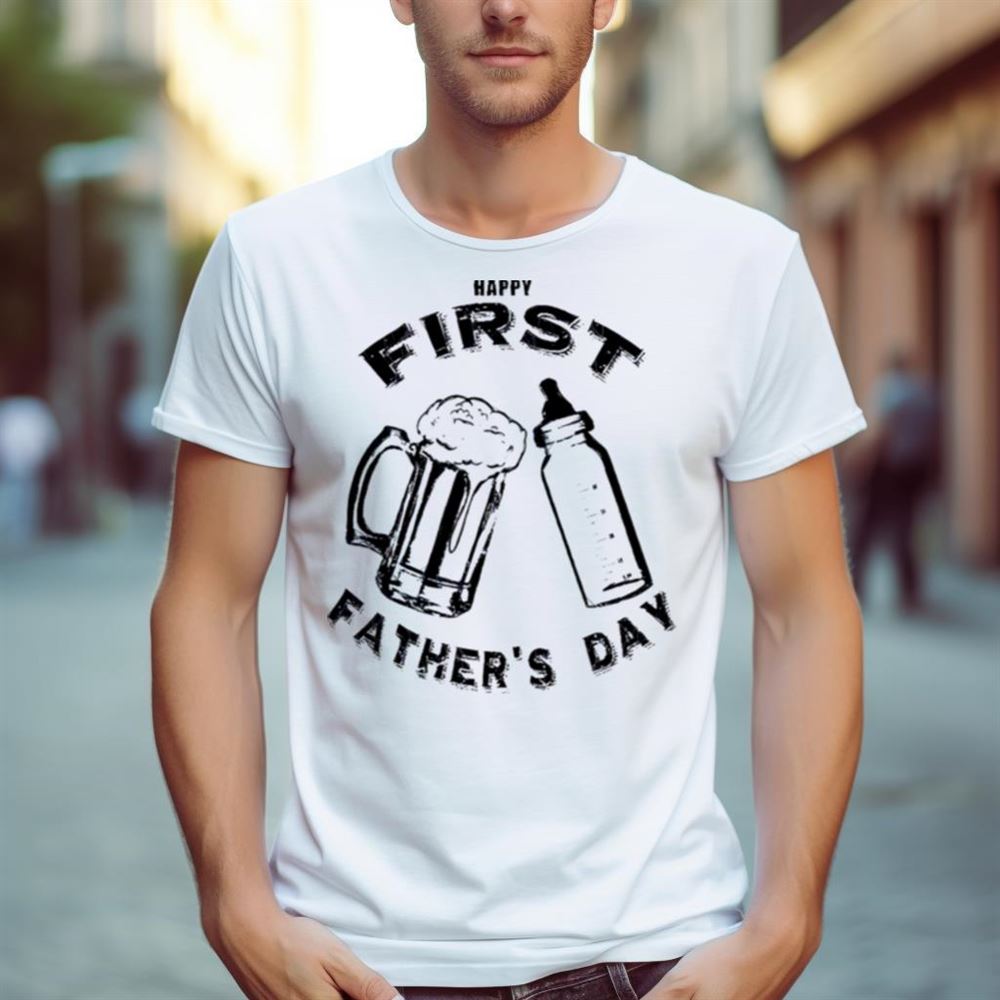 Dad’s First Father’s Day Beer And Bottle Shirt