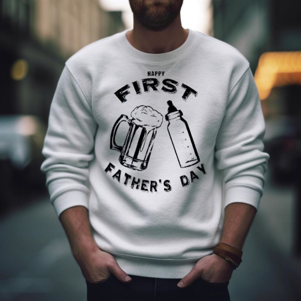 Dad’s First Father’s Day Beer And Bottle Shirt