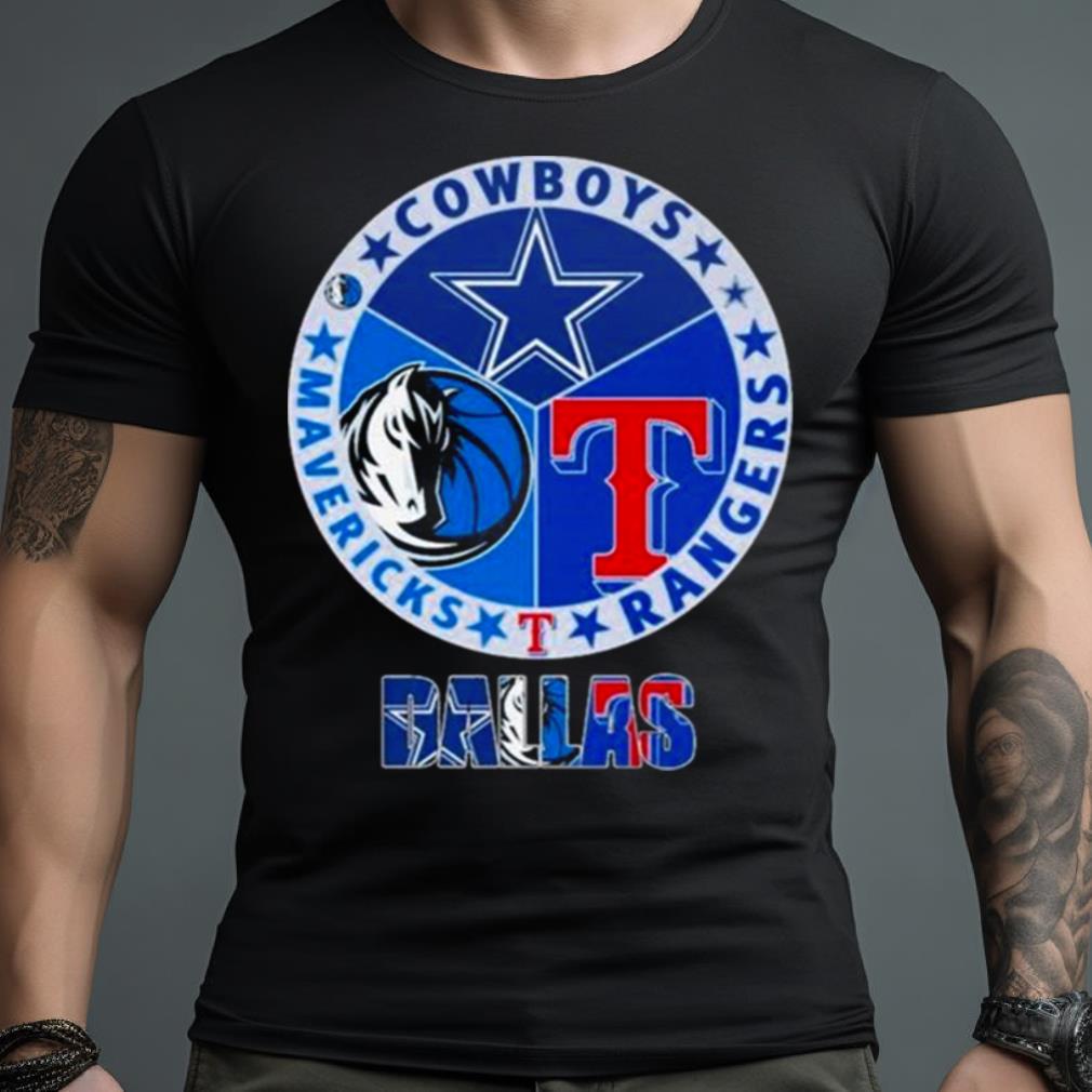 Dallas Cowboys Dallas Rangers Dallas Mavericks 2023 Logo Shirt