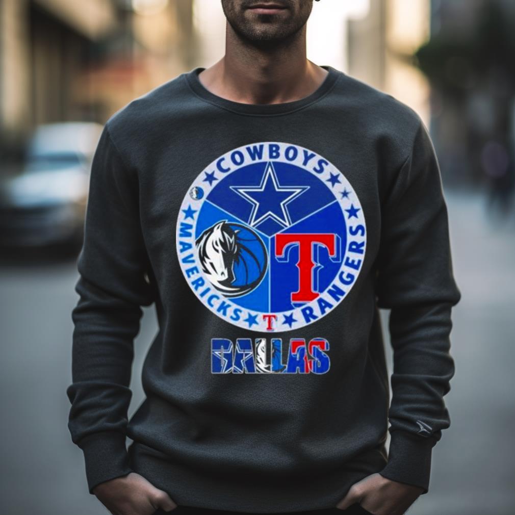 Dallas Cowboys Dallas Rangers Dallas Mavericks 2023 Logo Shirt