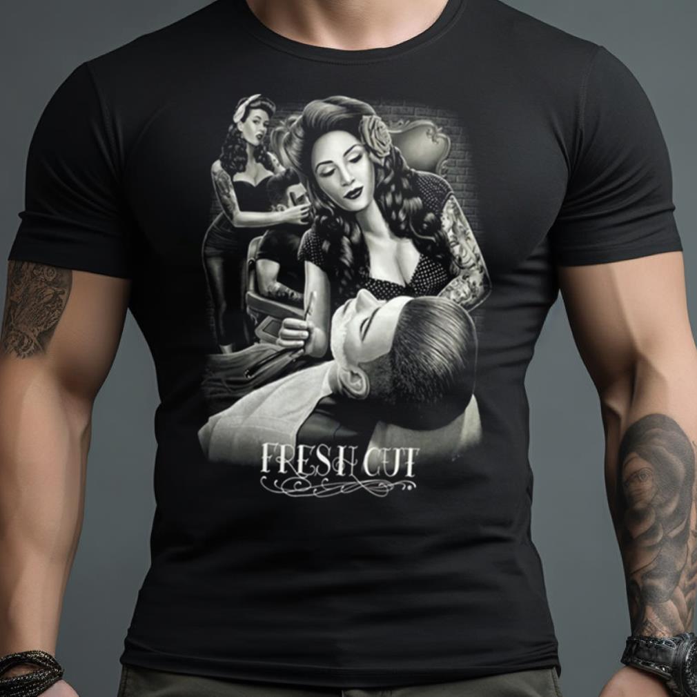 David Gonzales Art Dga Fresh Cut Gentleman’S Club Barber T Shirt