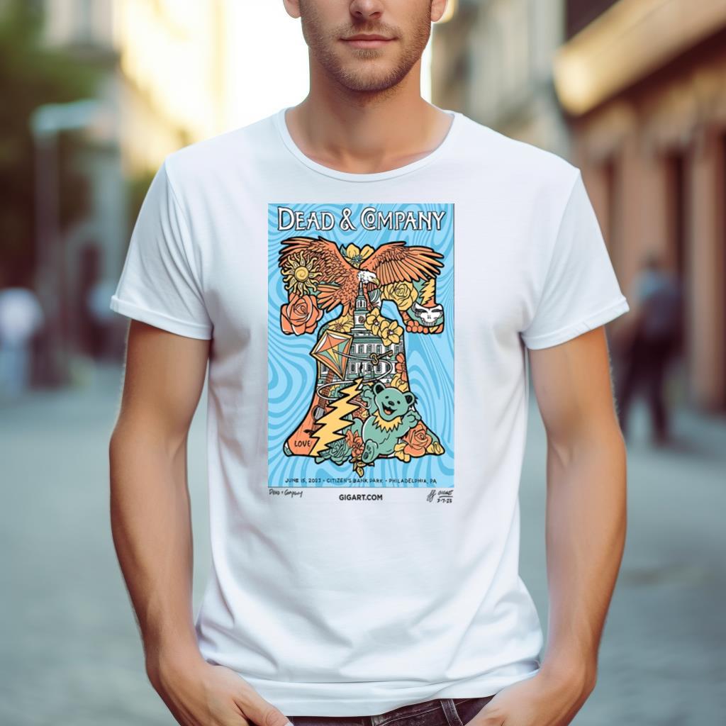 Dead And Company Poster Philadelphia Pa June 15 2023 Poster Shirt