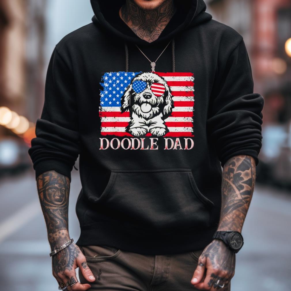 Doodle Dad Goldendoodle Dog American Flag 4Th Of July T Shirt Doodle Dad Goldendoodle Dog American Flag 4Th Of July T Shirt