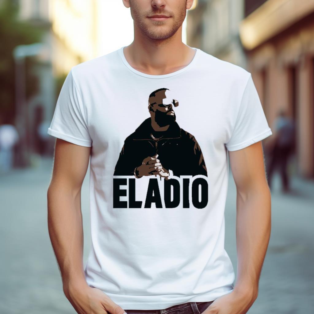 Eladio Carri’n Rapper Designs Shirt
