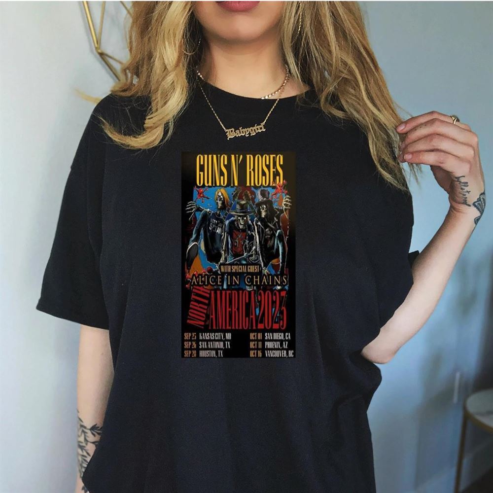 Guns N Roses With Special Guest Alice In Chains North America Tour 2023 Shirt