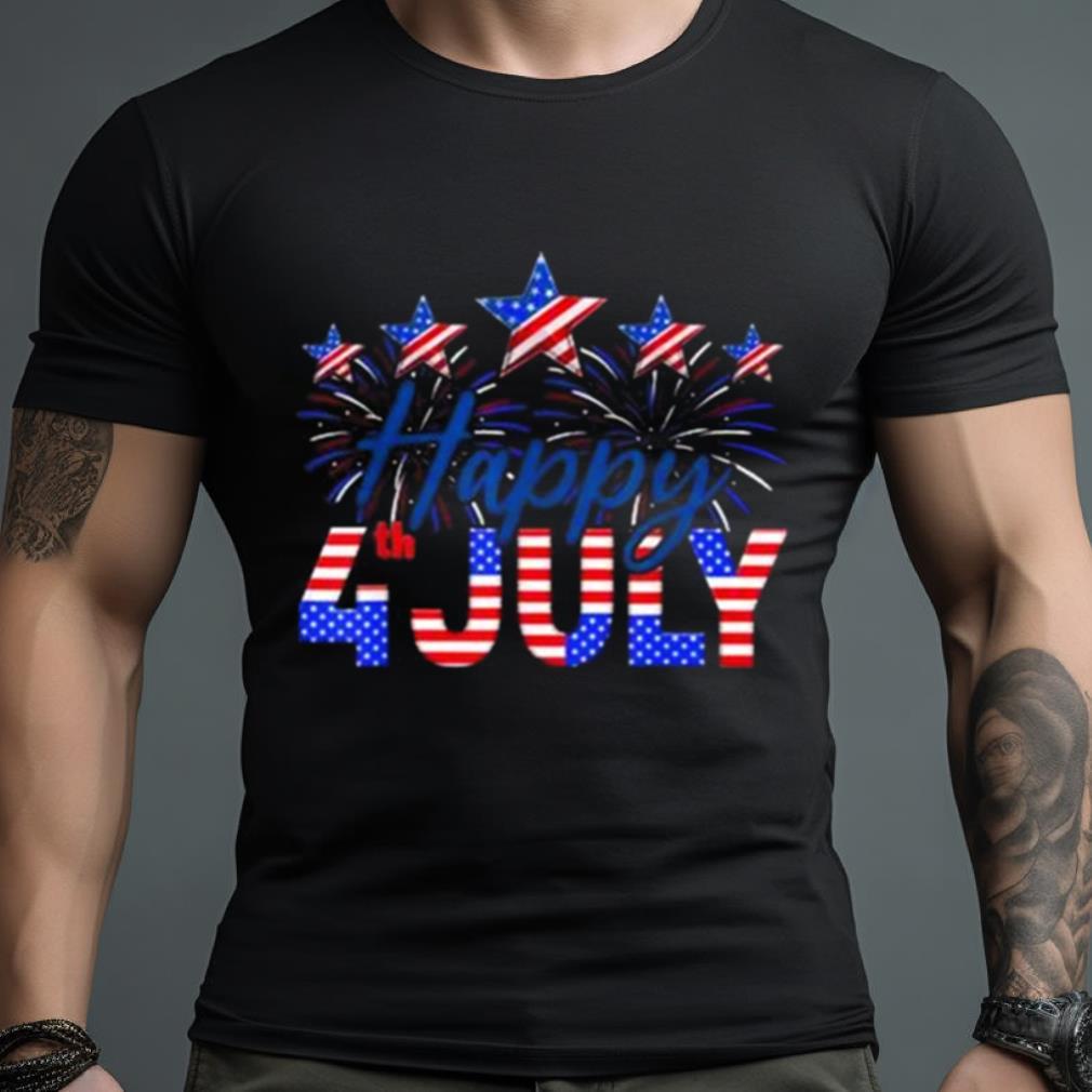 Happy 4Th Of July American Flag Gifts Fireworks Patriotic 2023 Shirt