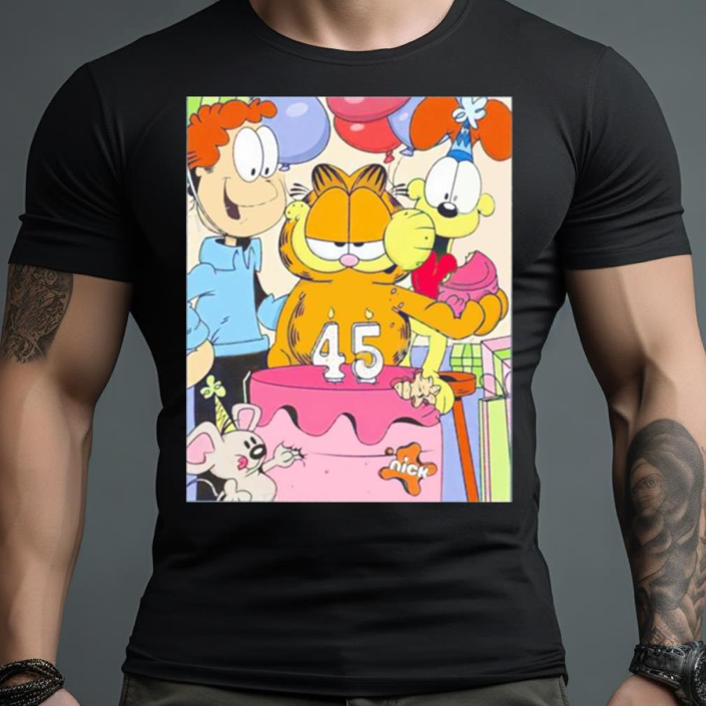 Happy Birthday Garfield 45 Old Shirt