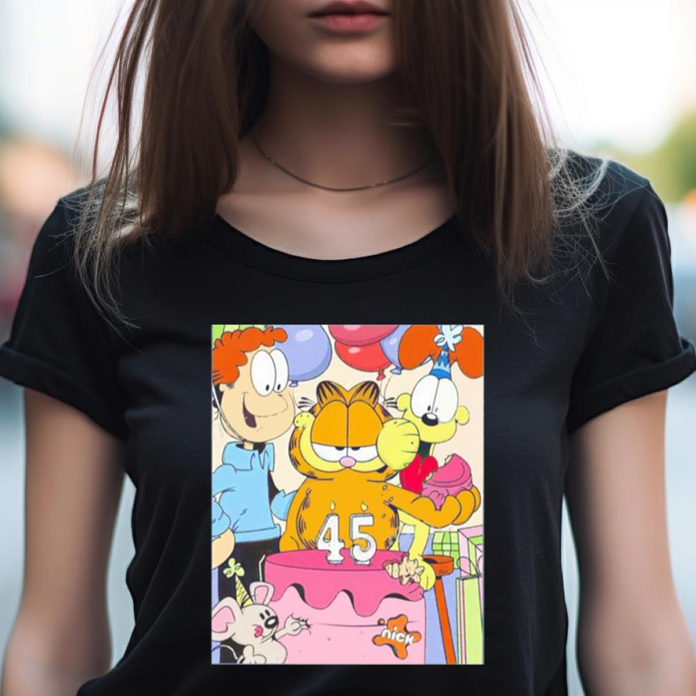 Happy Birthday Garfield 45 Old Shirt Happy Birthday Garfield 45 Old Shirt