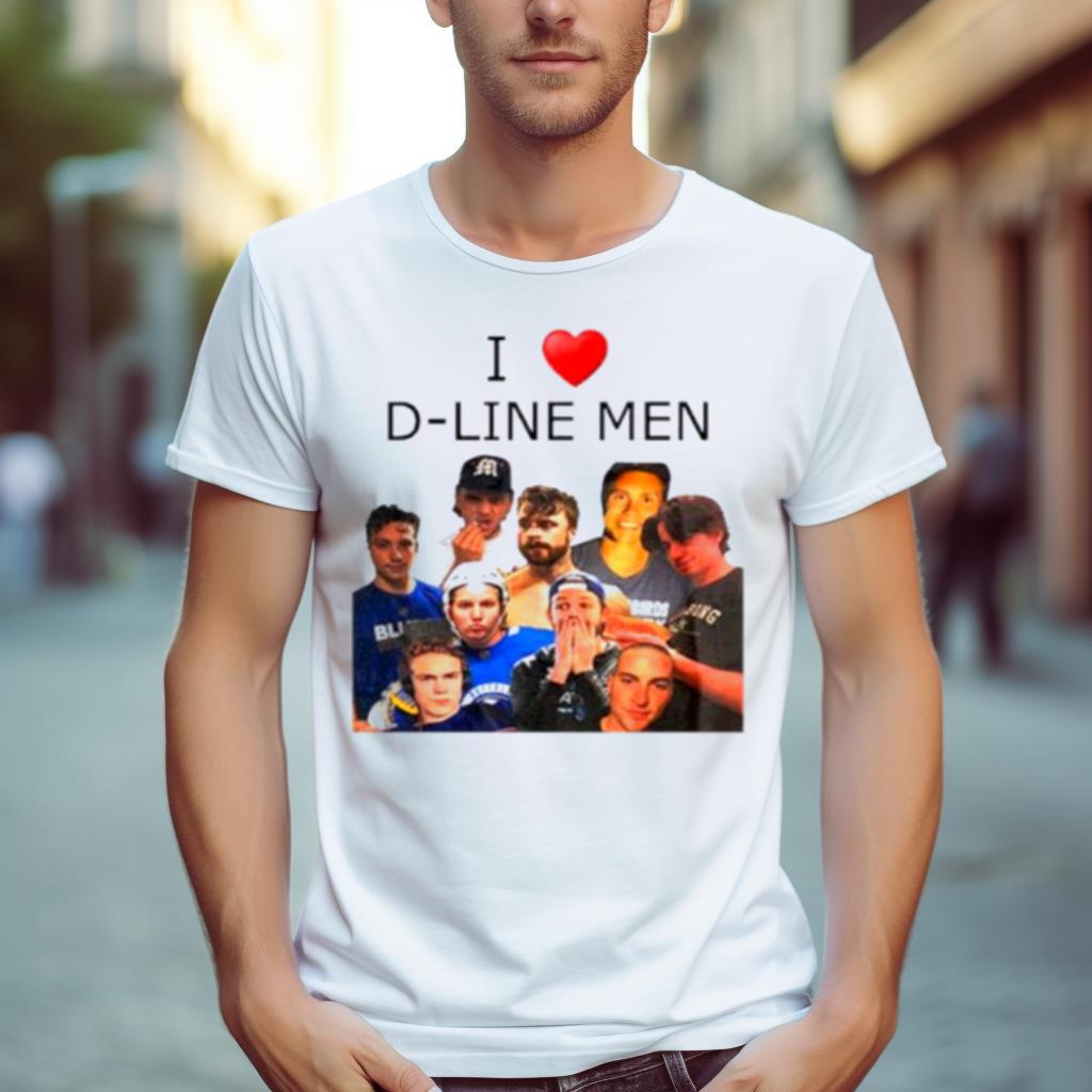 I Love D Line men Shirt