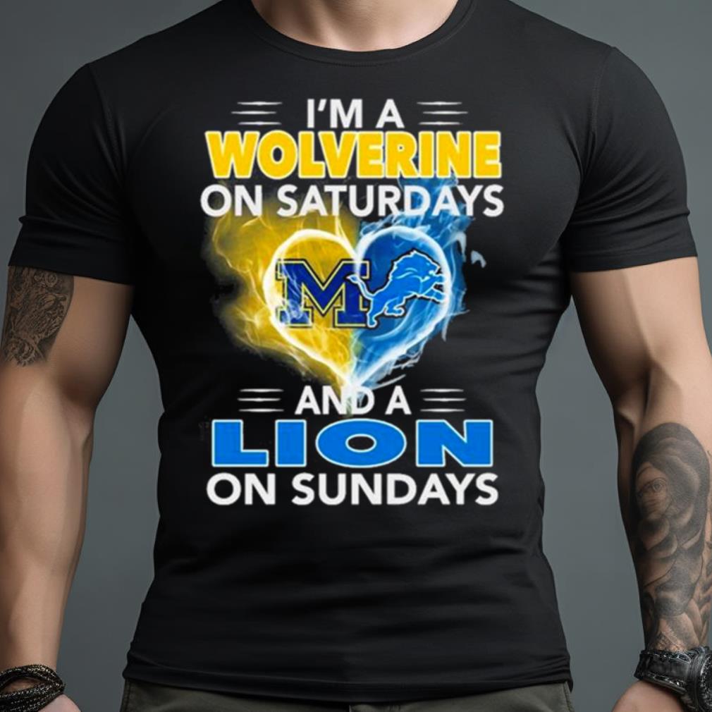 I’M A Wolverine On Saturdays And A Lion On Sundays 2023 Shirt