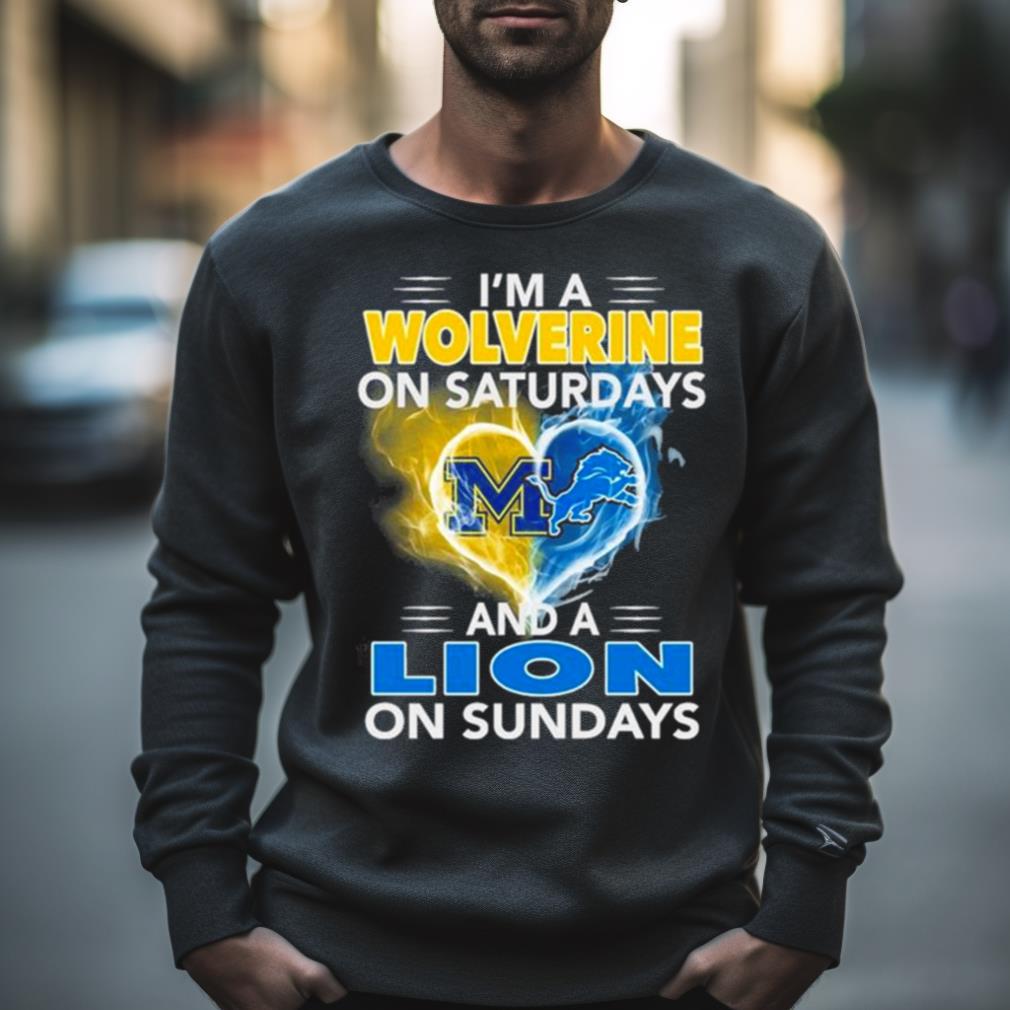 I’M A Wolverine On Saturdays And A Lion On Sundays 2023 Shirt