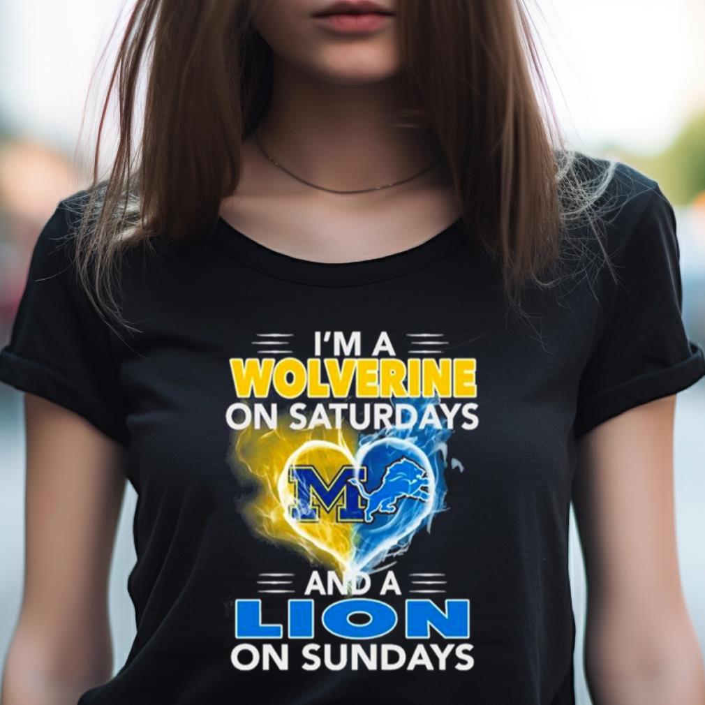 I'M A Wolverine On Saturdays And A Lion On Sundays 2023 Shirt I'M A Wolverine On Saturdays And A Lion On Sundays 2023 Shirt