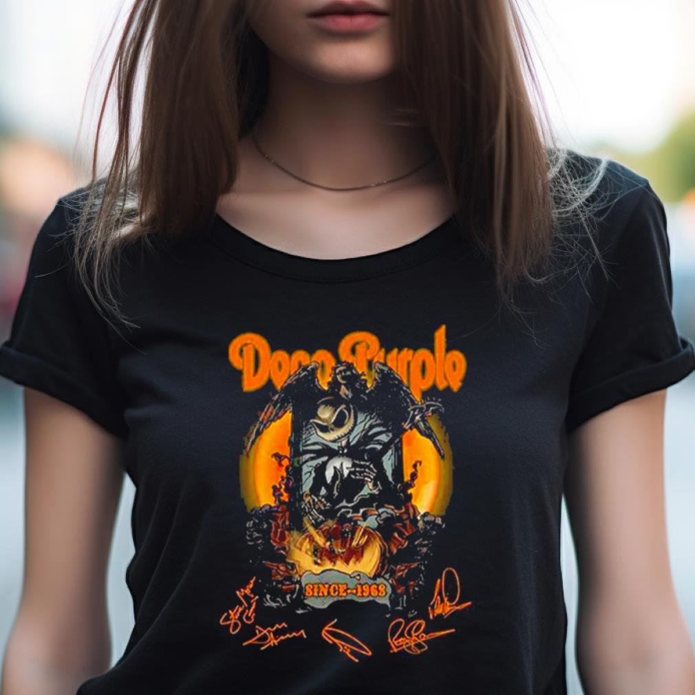 Jack Skellington Deep Purple Since 1968 Signatures Shirt Jack Skellington Deep Purple Since 1968 Signatures Shirt