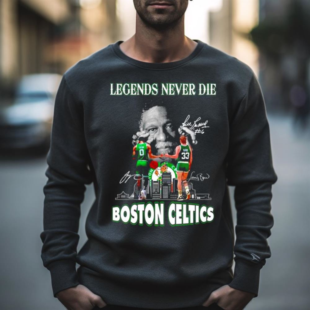 Jayson Tatum and Larry Bird legends never die Boston Celtics signatures Shirt