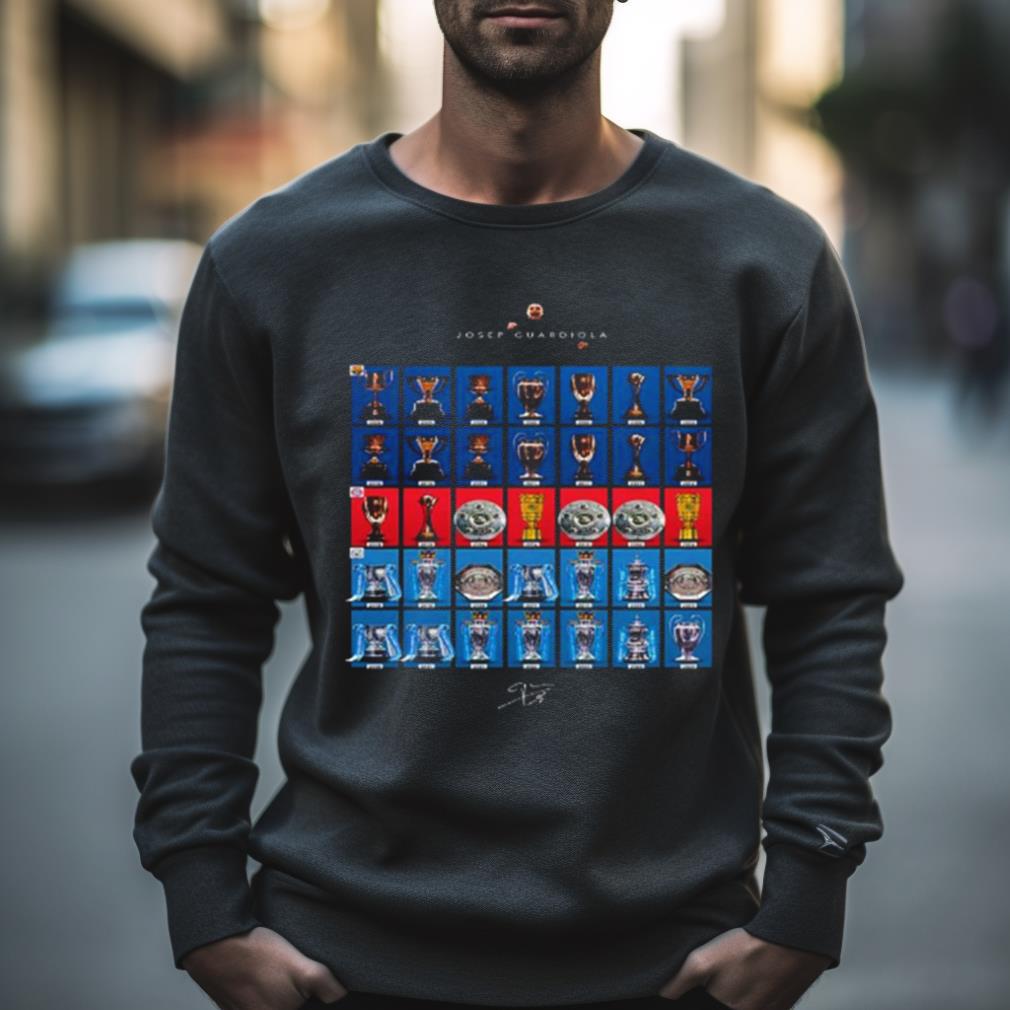 Josep Guardiola Giant Coach Archive Title T Shirt Josep Guardiola Giant Coach Archive Title T Shirt