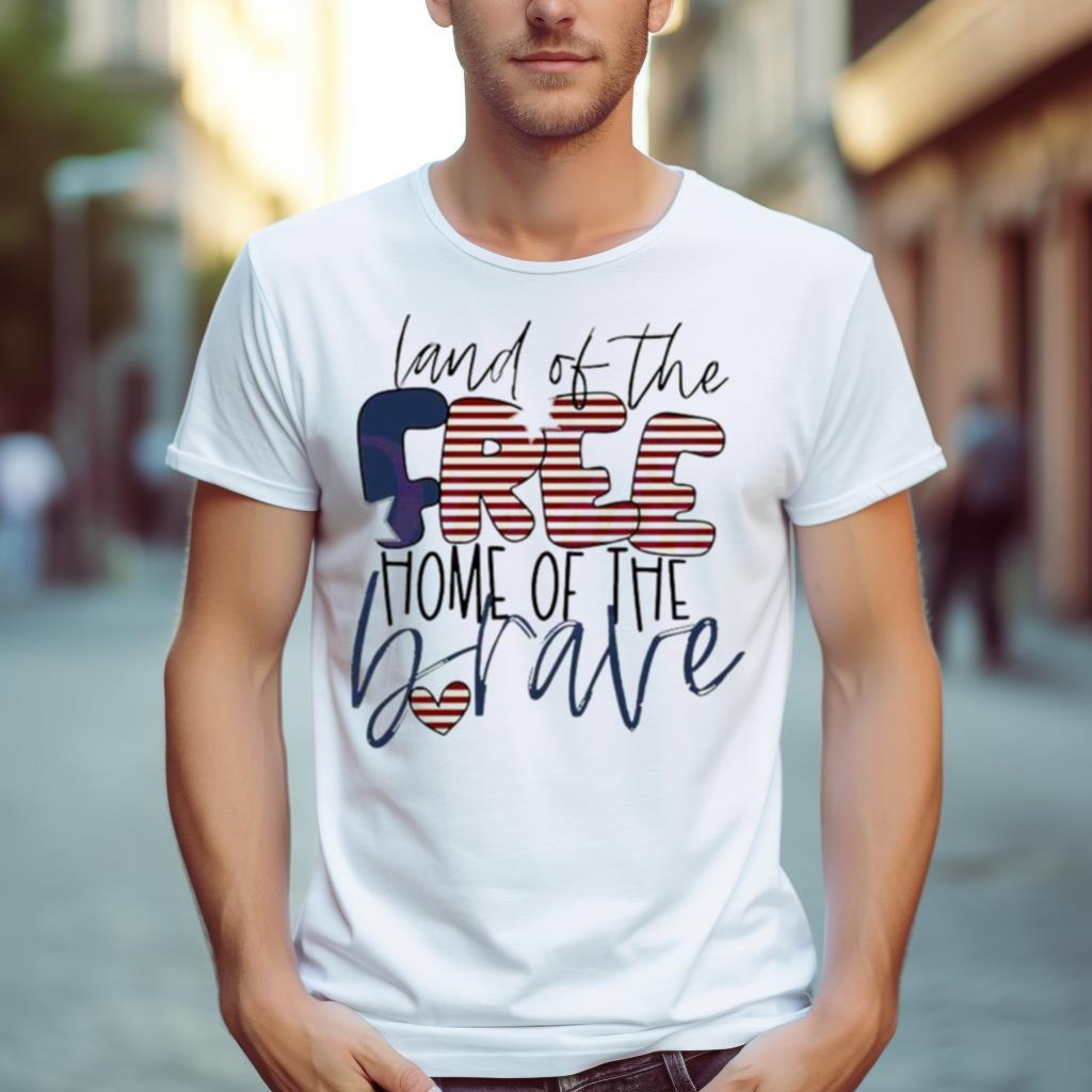 Land Of The Free Home Of The Brave Retro America Shirt