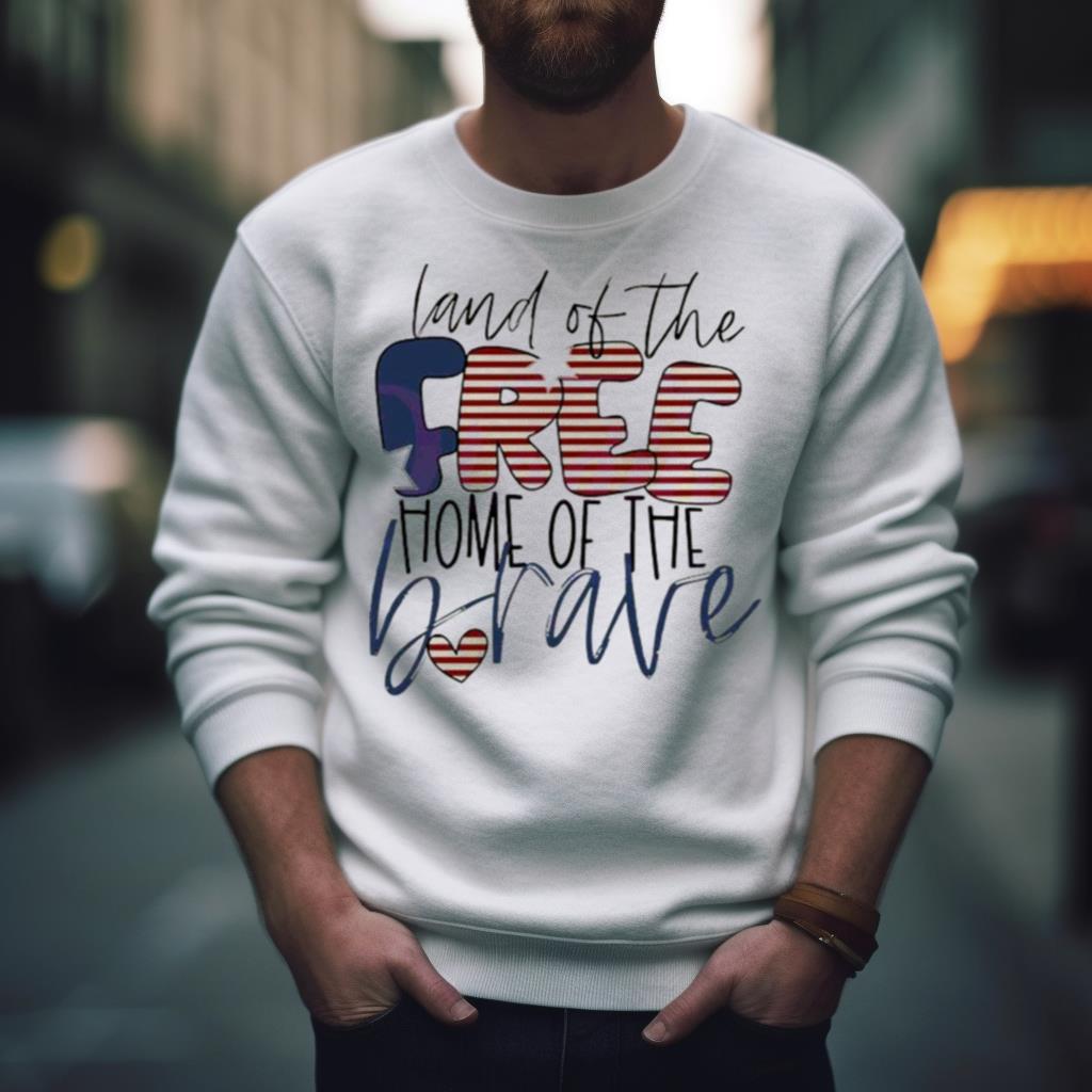 Land Of The Free Home Of The Brave Retro America Shirt