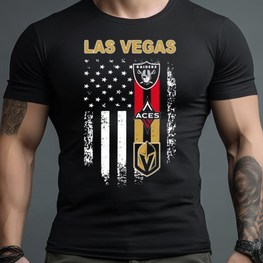 Las Vegas Raiders and Las Vegas Aces Vegas Golden Knights American flag  Shirt, hoodie, sweater, long sleeve and tank top