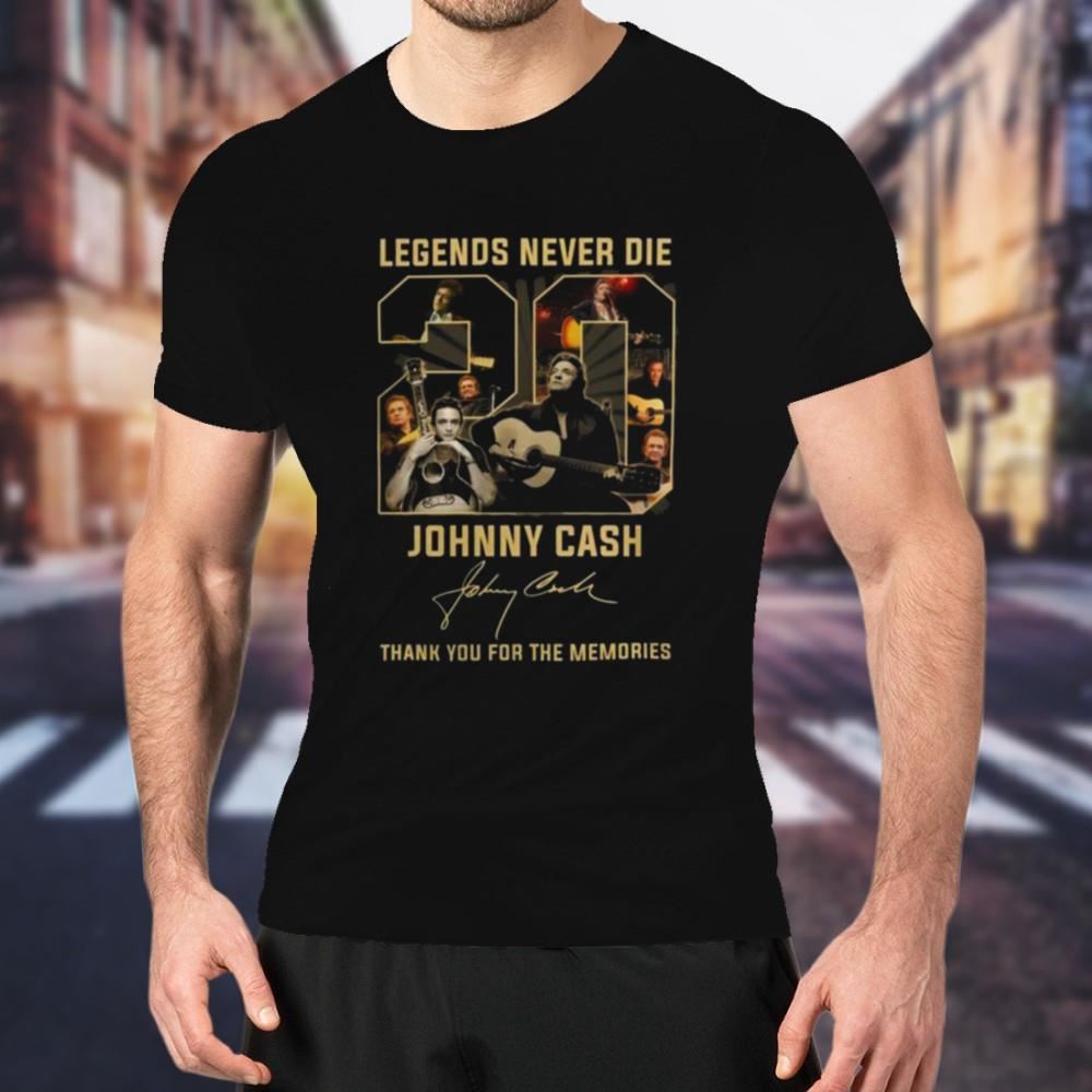 Legends never Die 20 Johnny Cash thank You for the memories signature Shirt