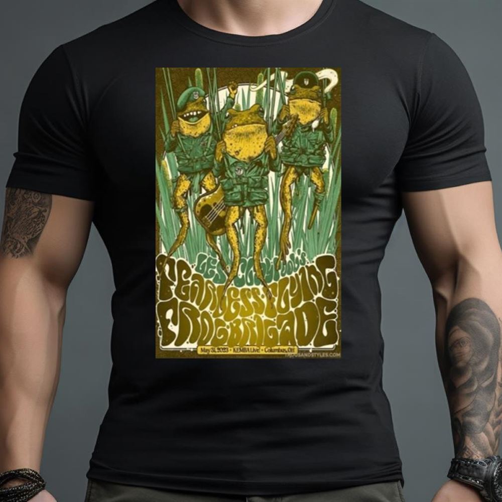 Les Claypool’s Fearless Flying Frog Brigade May 31 2023 Tour Columbus Oh Shirt