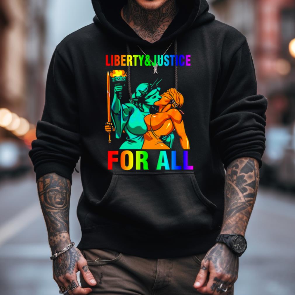 Liberty n Justice For All Lesbian Kissing Statue Of Liberty Shirt Liberty n Justice For All Lesbian Kissing Statue Of Liberty Shirt