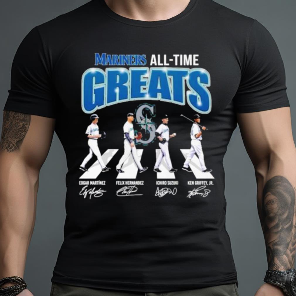 Mariners All Time Greats Abbey road signatures Shirt