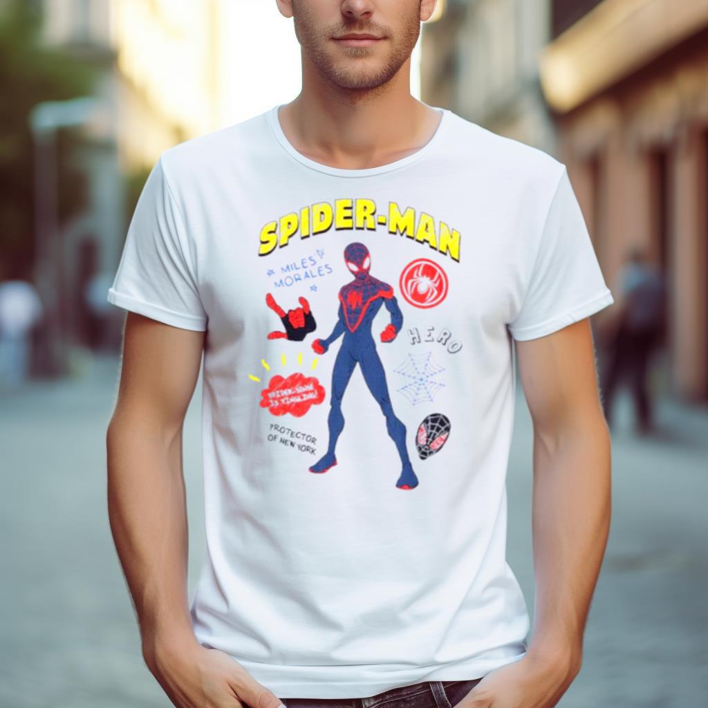 Marvel Spider Man Miles Morales Doodle Icons Shirt