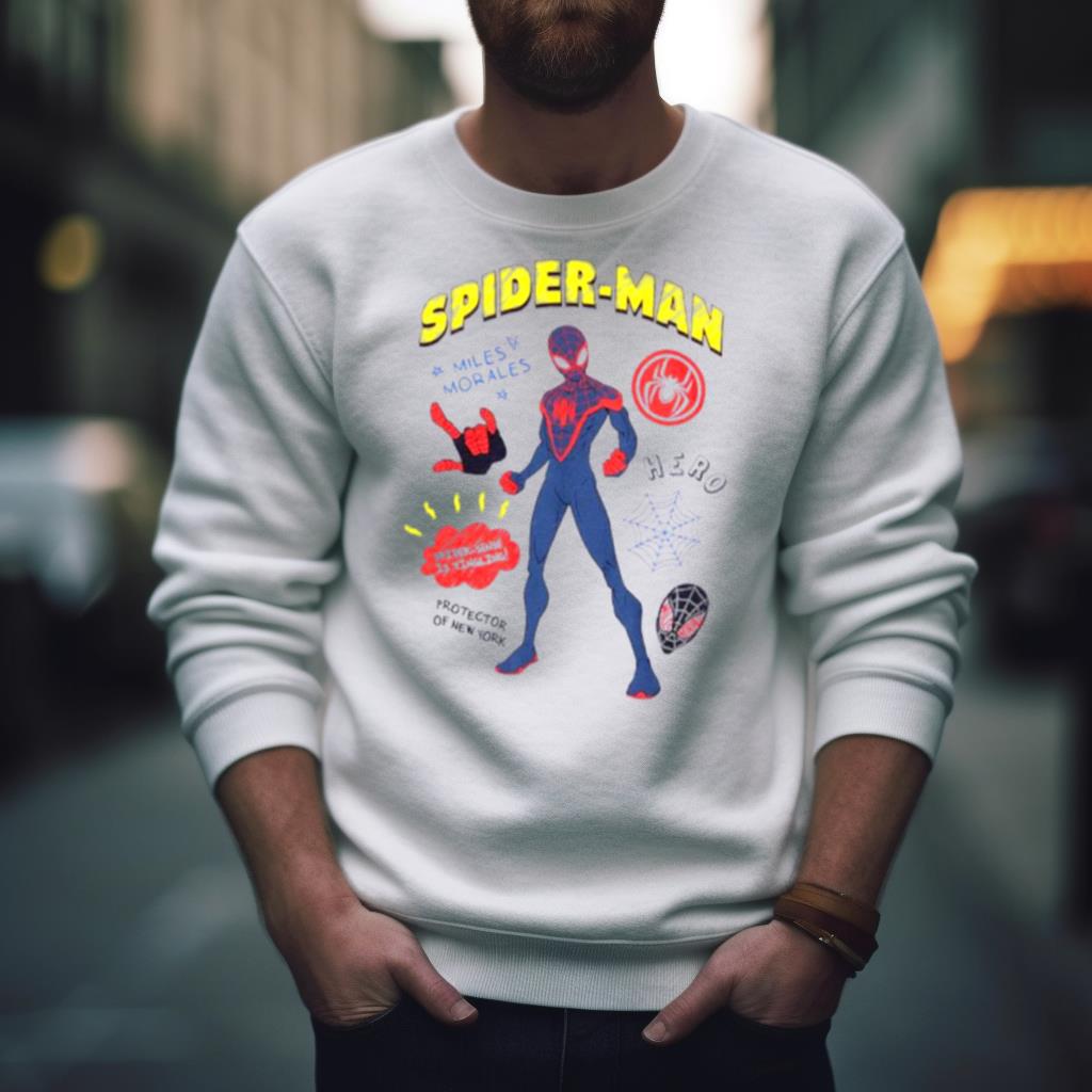 Marvel Spider Man Miles Morales Doodle Icons Shirt