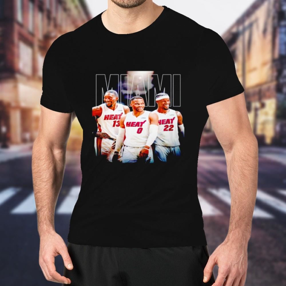 Miami Heat Russell Westbrook and Bam Adebayo and Jimmy Butler Shirt
