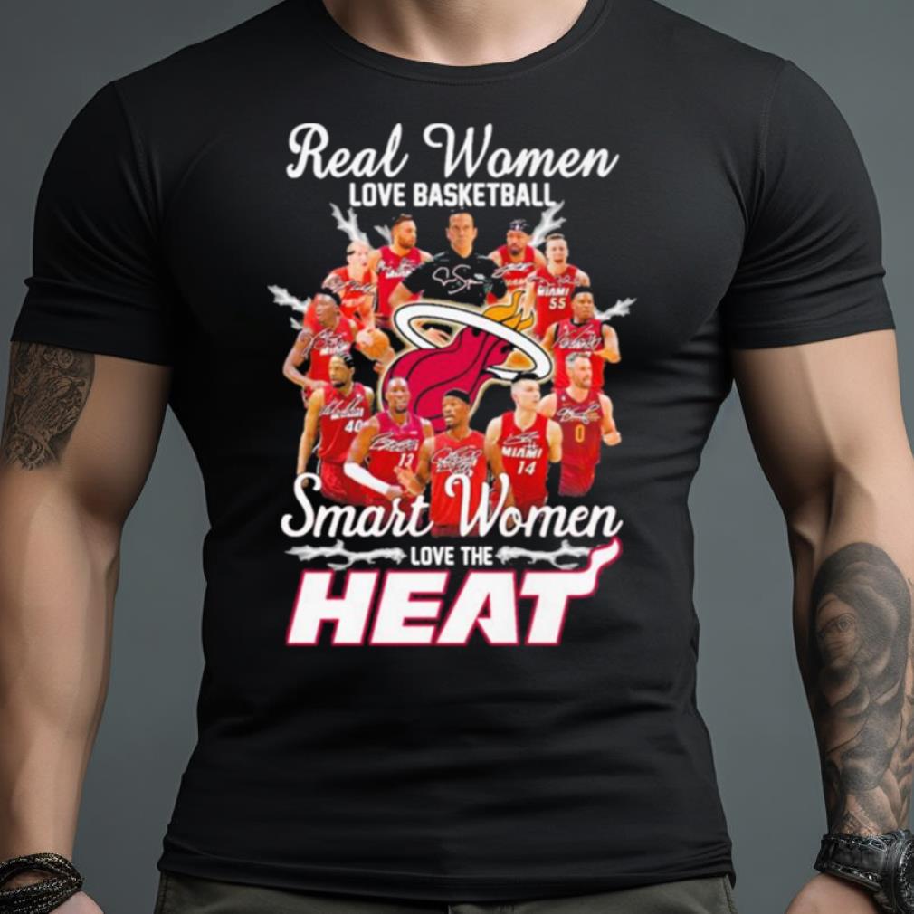 Miami Real women love basketball smart women love the Heat 2023 NBA Finals signatures Shirt
