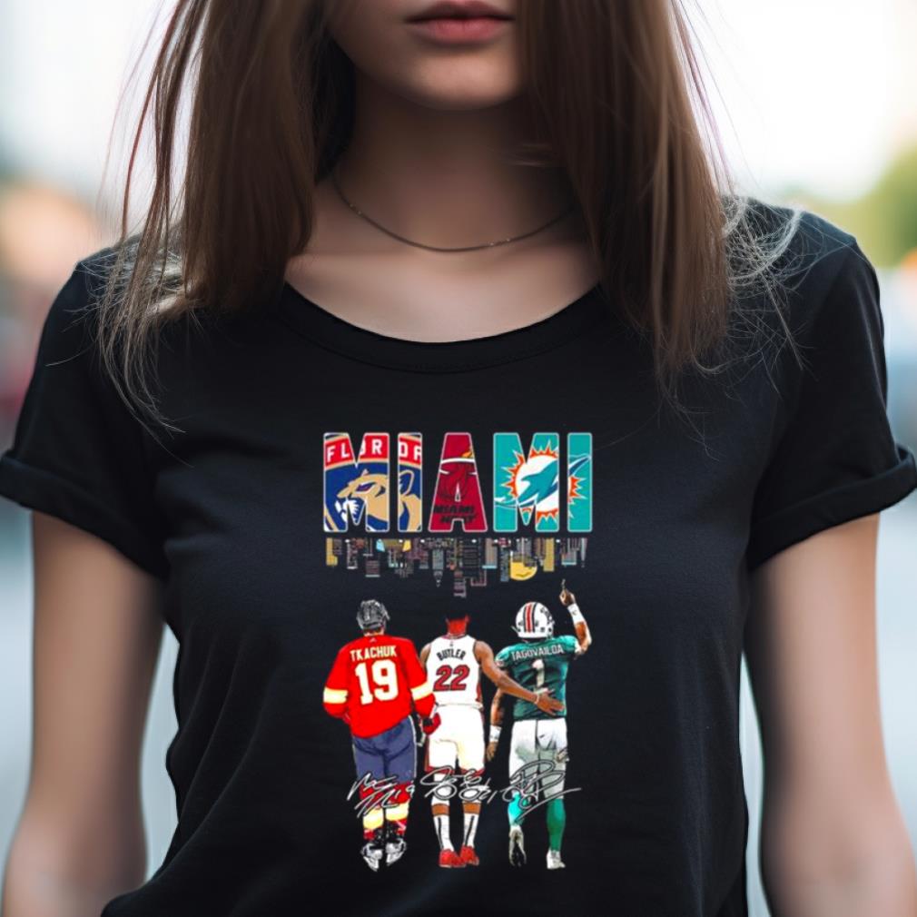 Miami Sports Skyline Matthew Tkachuk Jimmy Butler And Tua Tagovailoa Signatures shirt Miami Sports Skyline Matthew Tkachuk Jimmy Butler And Tua Tagovailoa Signatures shirt