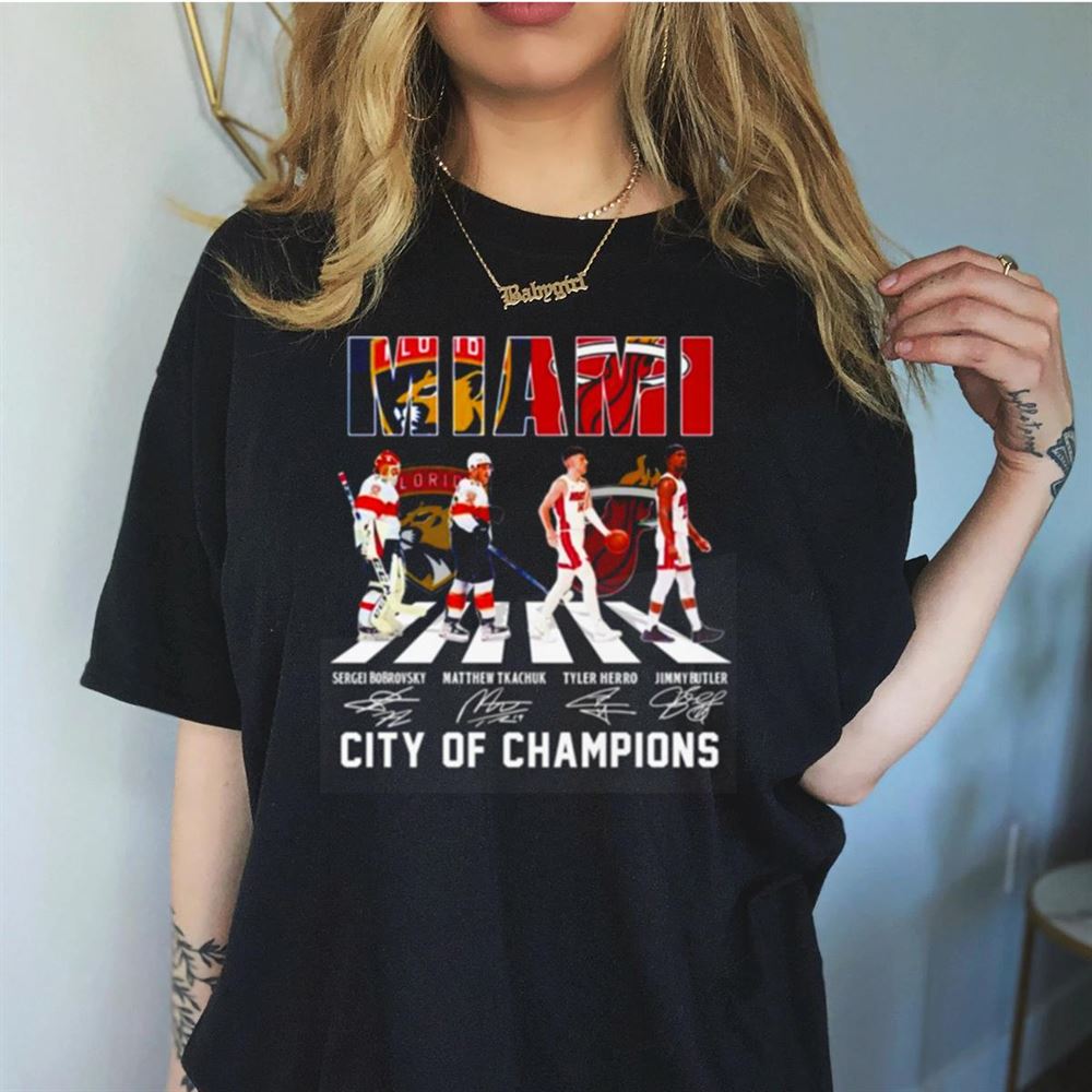 Miami city of champions Abbey Road signatures Shirt Miami city of champions Abbey Road signatures Shirt