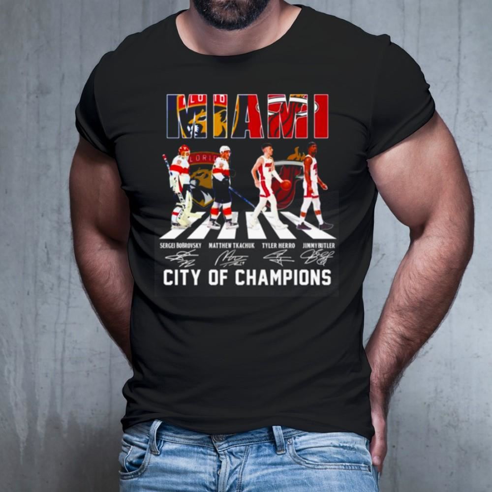 Miami city of champions Abbey Road signatures Shirt Miami city of champions Abbey Road signatures Shirt