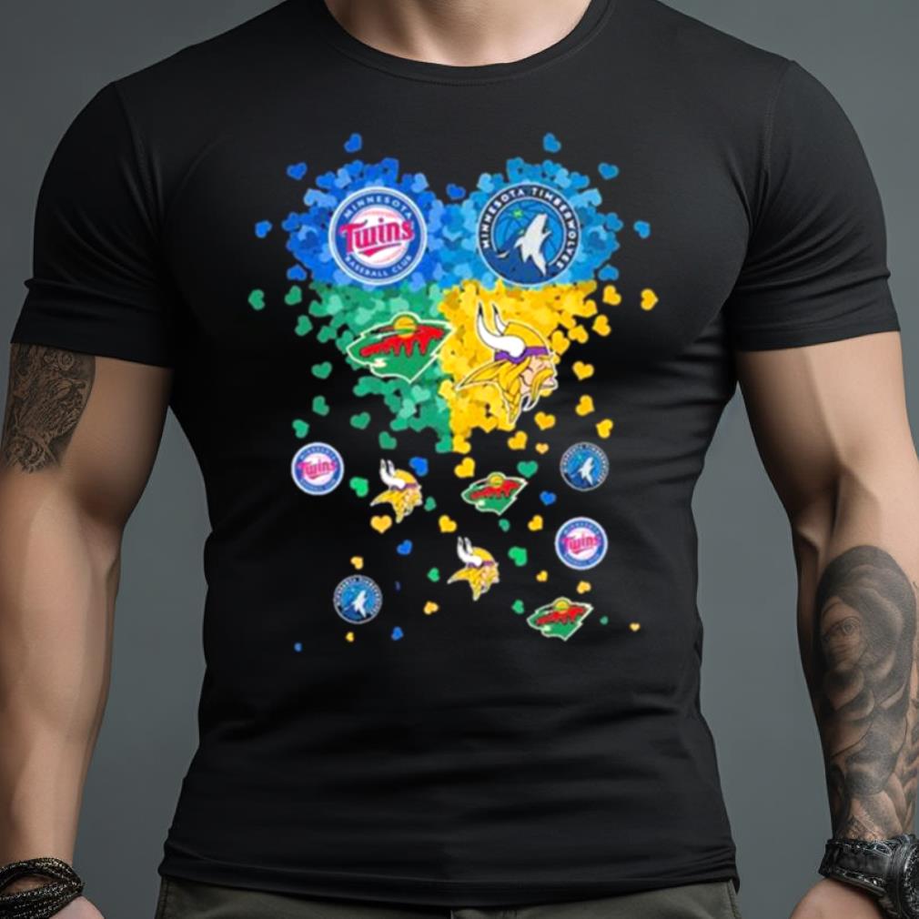 Minnesota Sport Team Champions Heart Logo 2023 Shirt