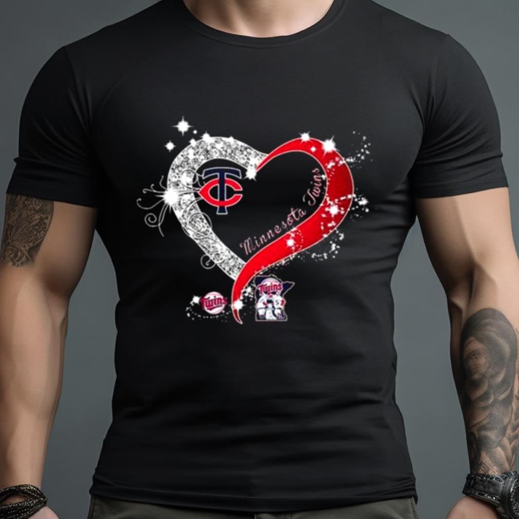 Minnesota Twins Baseball Glitter Heart 2023 Shirt