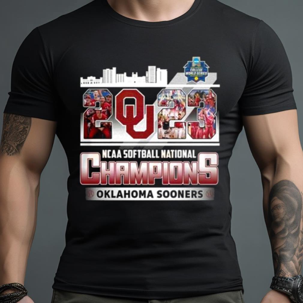 NCAA Softball National Champions 2023 Oklahoma Sooners Skyline Shirt
