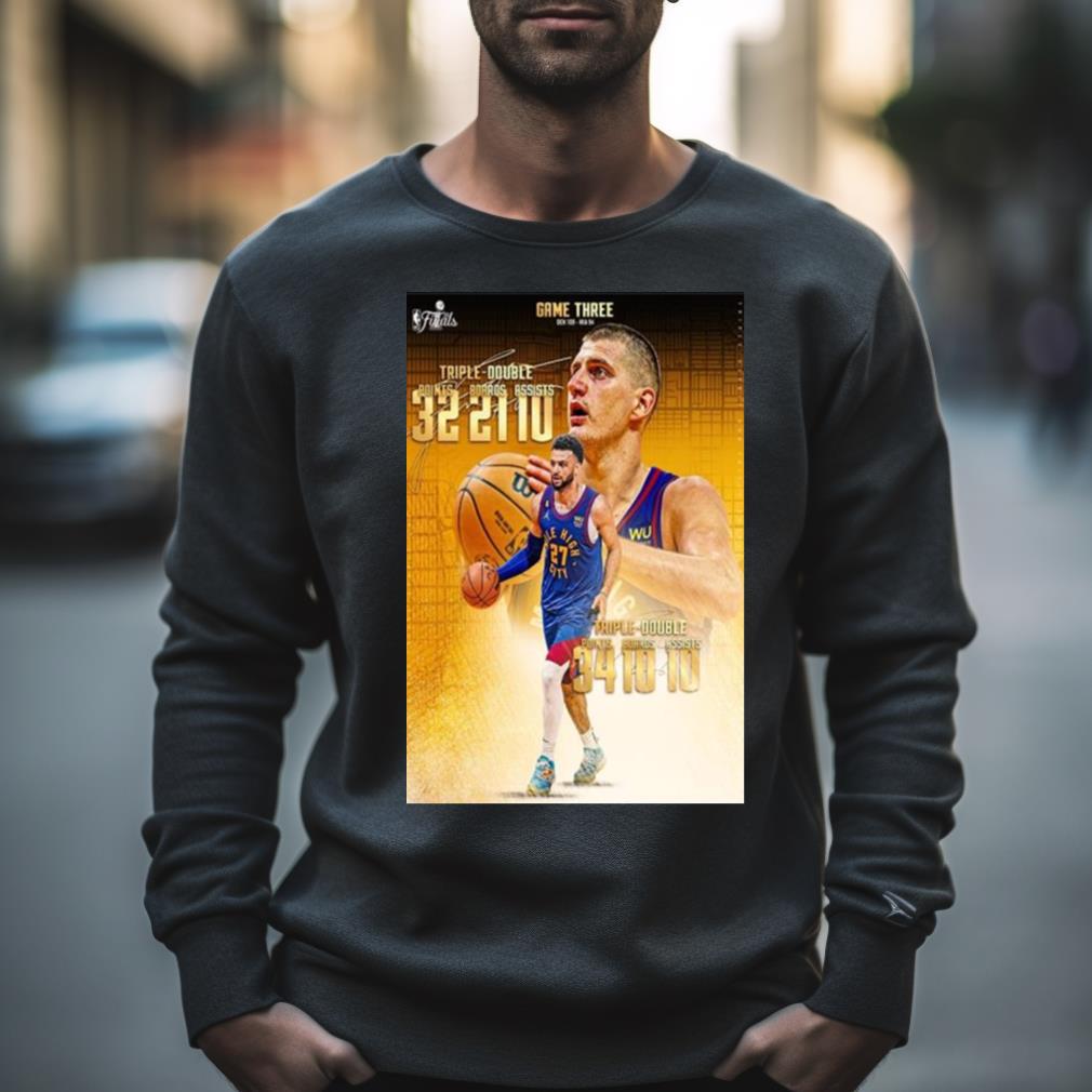 Nikola Jokic And Jamal Murray First Duo 30 Point Triple Double In NBA History 2023 Shirt