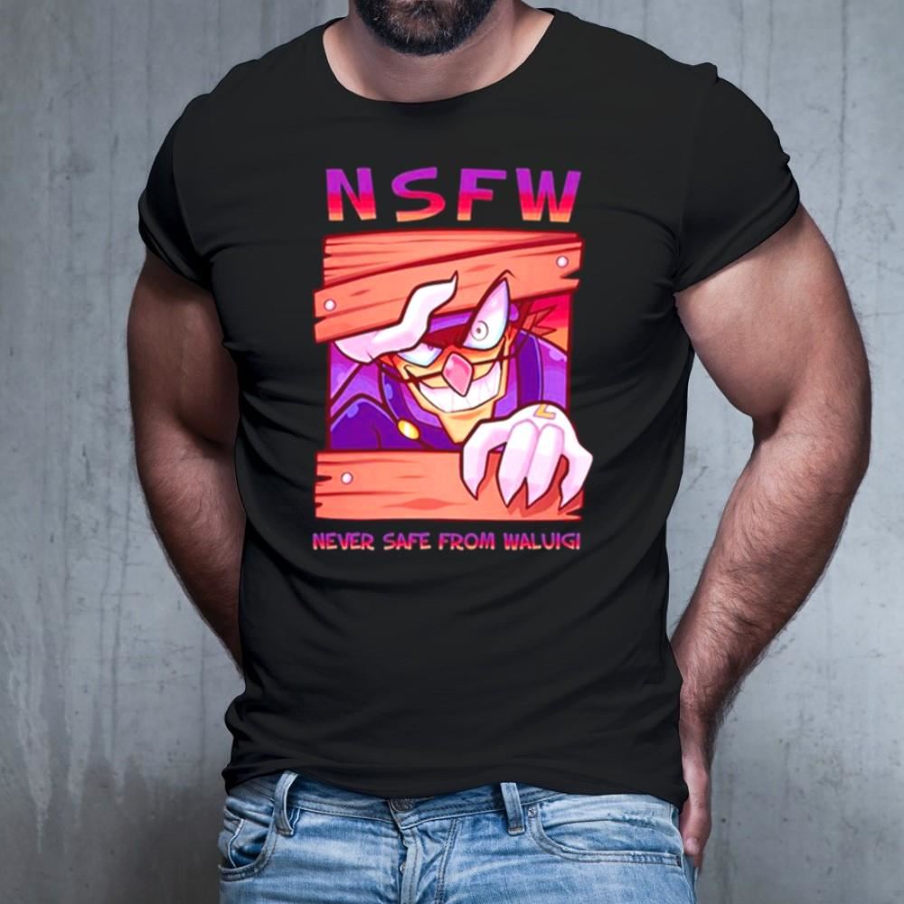 Nsfw Never Safe From Waluigi Shirt Nsfw Never Safe From Waluigi Shirt