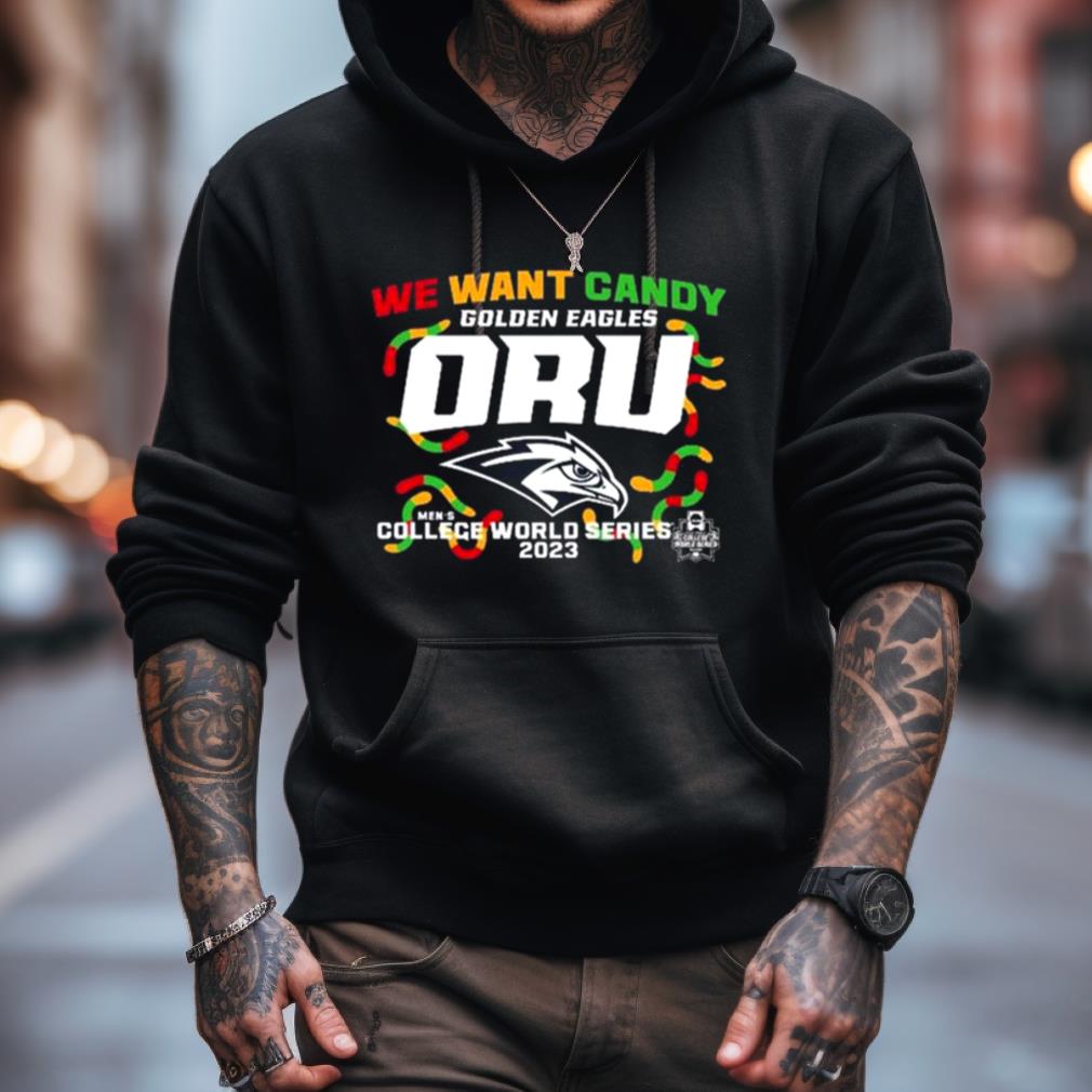 Oral Roberts Golden Eagles We Want Candy 2023 Men'S College World Series Shirt Oral Roberts Golden Eagles We Want Candy 2023 Men'S College World Series Shirt