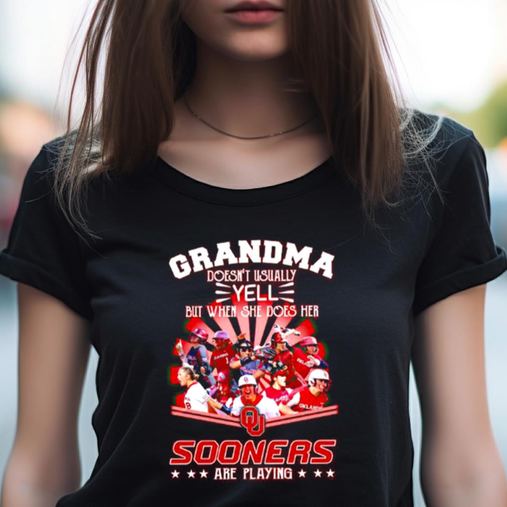 Personalized Grandma Doesn’t Usually Yell But When She Does Her Sooners Are Playing Shirt