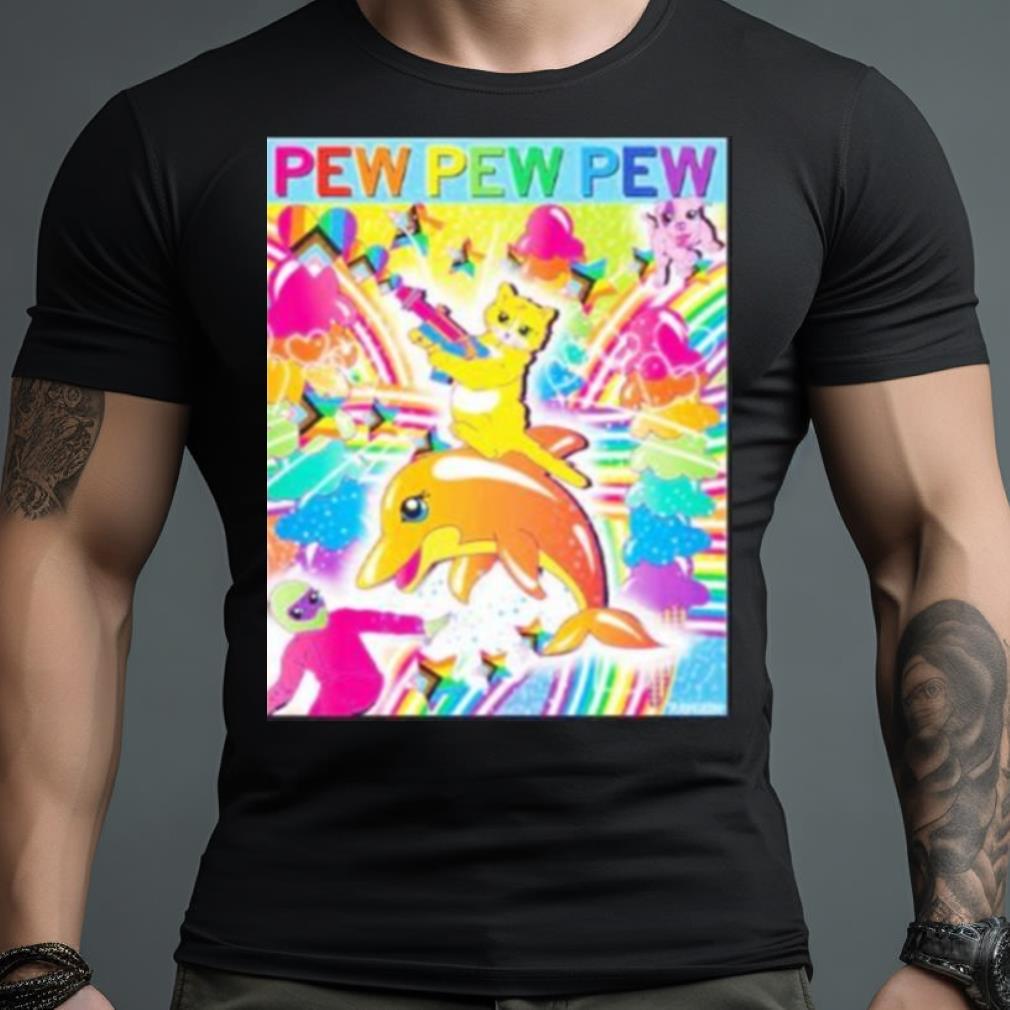 Pew Pew Pew Full Color Pride Shirt