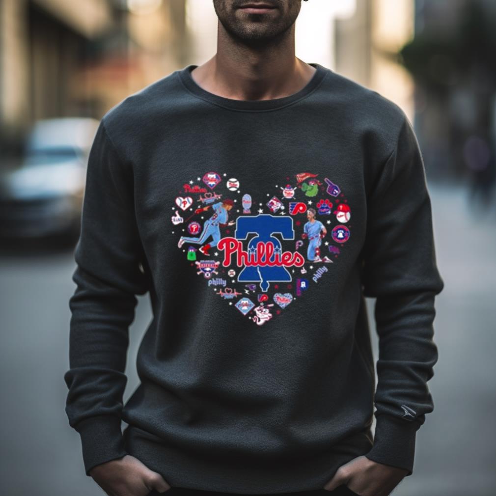 Philadelphia Phillies Bohm Icons Heart 2023 Shirt