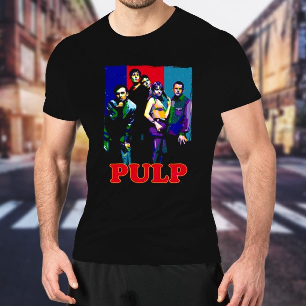 Pulp Band Colored Collage Shirt