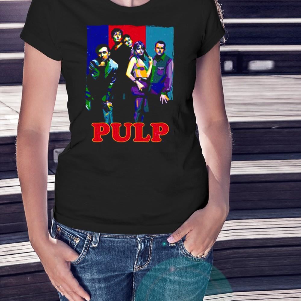 Pulp Band Colored Collage Shirt